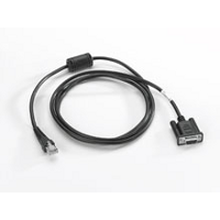 RS232 CABLE FOR CRADLE TO THE HOST SYSTEM. PROVIDES SERIAL COMMUNICATION BETWEEN THE SINGLE SLOT SERIAL/USB CRADLE AND A HOST COMPUTER.