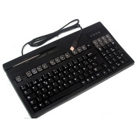 UNITECH. TECLADO PARA PUNTO DE VENTA. MODELO K2714. 104 TECLAS. INCLUYE MSR TRACK 1 Y 2. CONEXION USB. COLOR NEGRO. (P/N K2714SU-B).