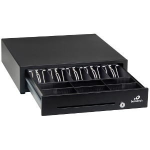BEMATECH. CASH DRAWER. CD-415. 6/COIN. 5/BILL.  MICRO SWITCH. RJ11. LLAVE. BLACK. (P/N CD-415).