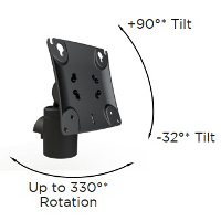 ENS MM-10-302 MONITOR MOUNT, DOUBLE PIVOT (UP/DOWN, LEFT/RIGHT, FOR 75/100MM VESA COMPLIANT MONITORS